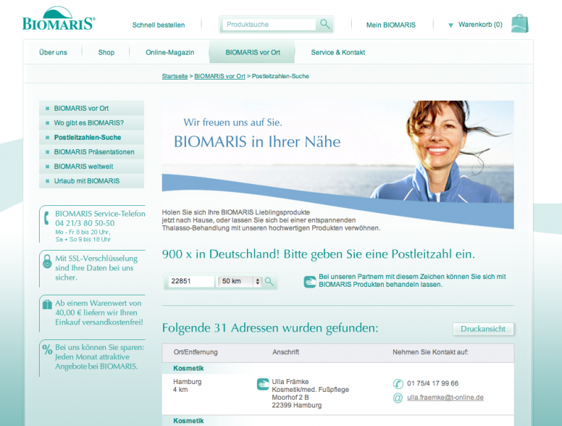 Postleitzahlen Suche
